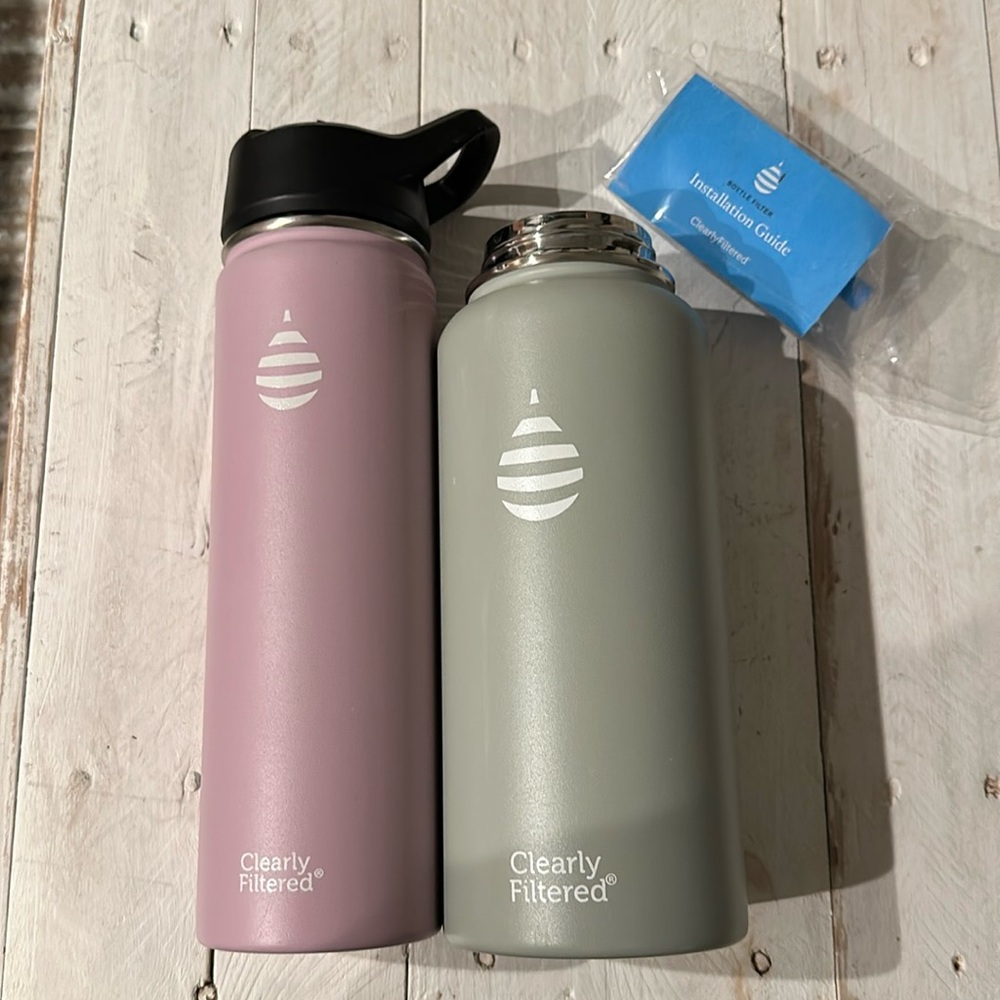 Clearly filtered water bottle